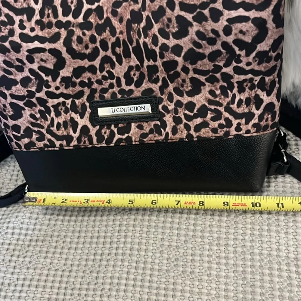 TJ Collection Leopard Torbole Convertible Transformer Backpack Crossbody Bag